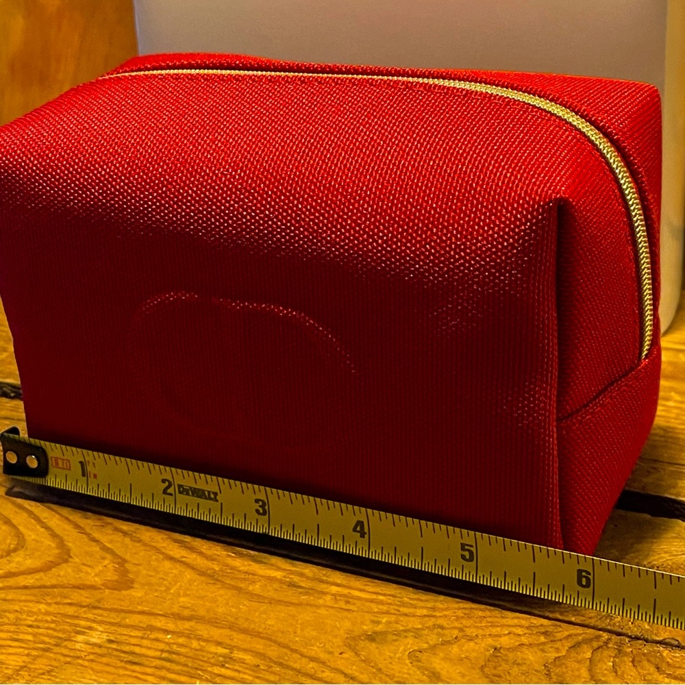 Dior Red Canvas Cosmetic Pouch - Picture 6 of 6
